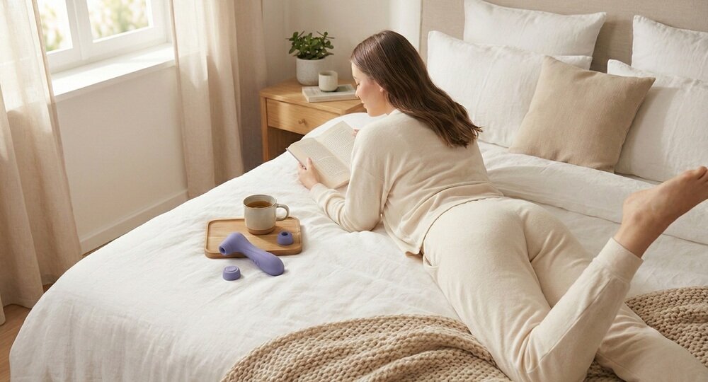 SATISFYER PRO 2 GENERATION 3 Masażer Łechtaczki Bezdotykowy z Wibracją i Aplikacją Fioletowy 12 Programów Wibracji dostosowanie preferencje Dwa silniki tryb wibracji orgazm