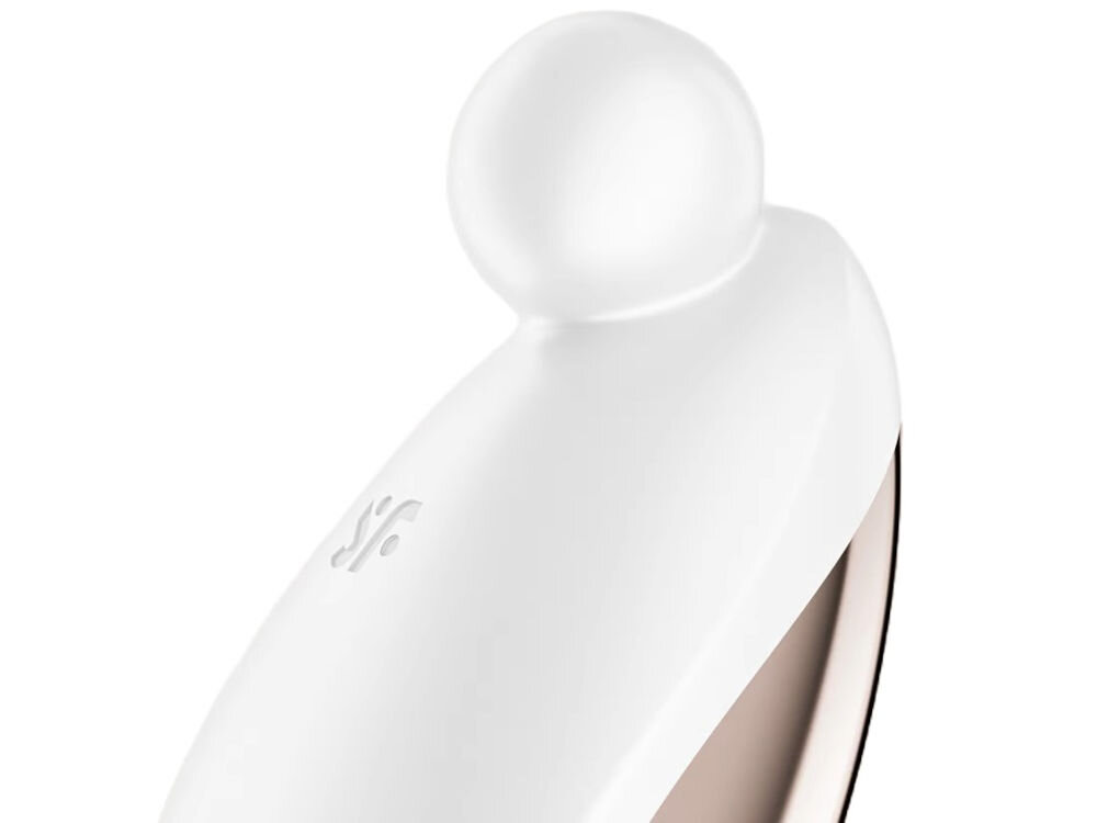 SATISFYER SPOT ON 2 Wibrator Łechtaczkowy  Biały biały wibrator kulka błyszcząca obudowa białe tło subtelna elegancja funkcjonalność najczulsze punkty głębokie intensywne doznania elastyczna, okrągła końcówka wykonana z miękkiego silikonu medycznego komfort i higiena 12 zróżnicowanych programów wibracyjnych intuicyjne przyciski +/- różne poziomy przyjemności dostosowanie do własnych pragnień 