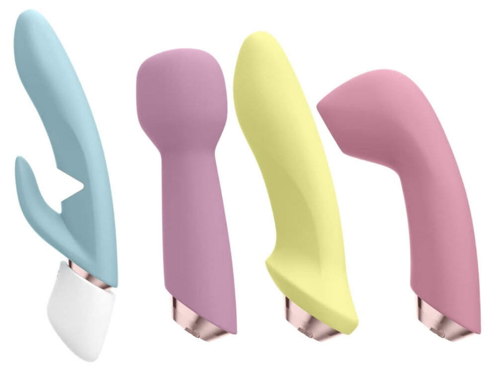 SATISFYER MARVELOUS MARVELOUS FOUR Zestaw 4 Masażerów Intymnych Wszechstronna stymulacja różnorodność cztery nasadki technologia Air Pulse relaks pobudzenie