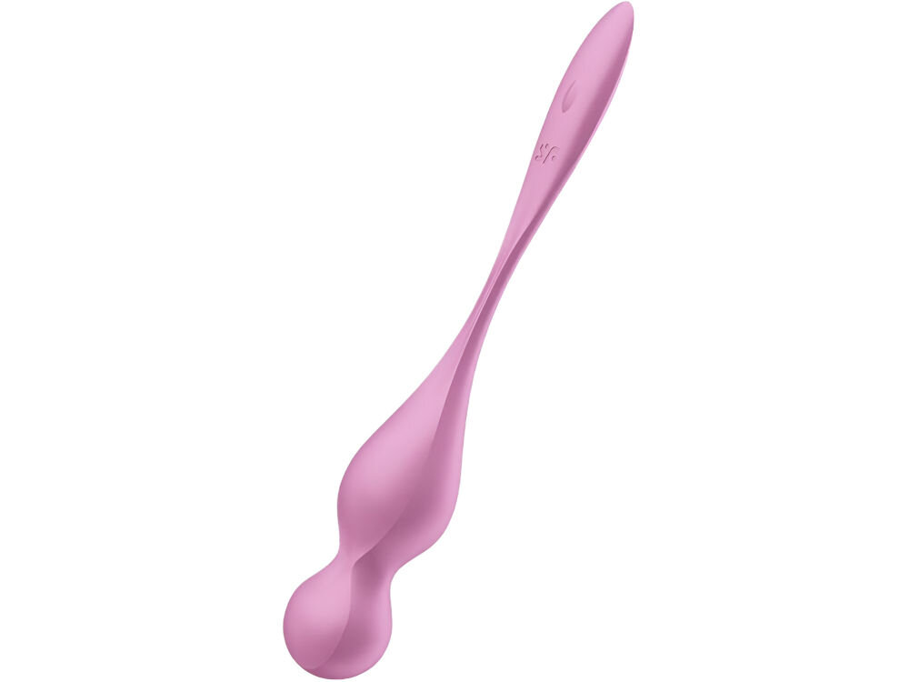 SATISFYER LOVE BIRDS 1 Kulki Do Ćwiczenia Mięśni Kegla  Różowe intensywne doznania kulki w kolorze różowym białe tło 