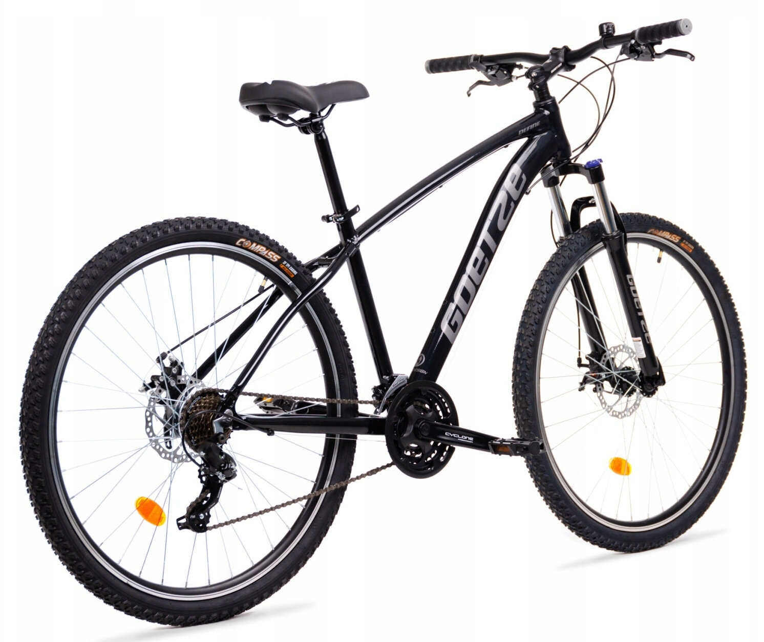 Rower górski MTB GOETZE Define M17 29 cali męski Czarny popularny goral dla sportowcow uniwersalny dla amatorow zwrotny latwo wchodzi w zakrety do jazdy w miescie za miastem w lesie na latwym i trudnym gorskim szlaku w niezbyt grzaskim blocie nie za glebokim piachu