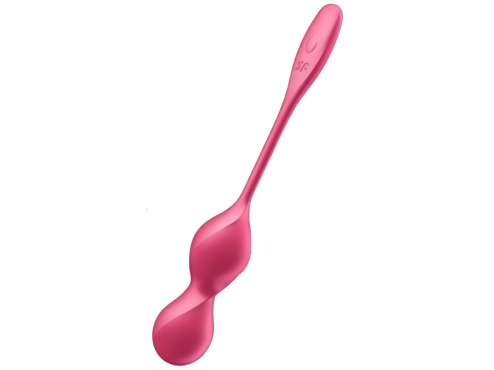 SATISFYER LOVE BIRDS 2 Kulki Do Ćwiczenia Mięśni Kegla Różowe intensywne doznania kulki w kolorze różowym białe tło 
