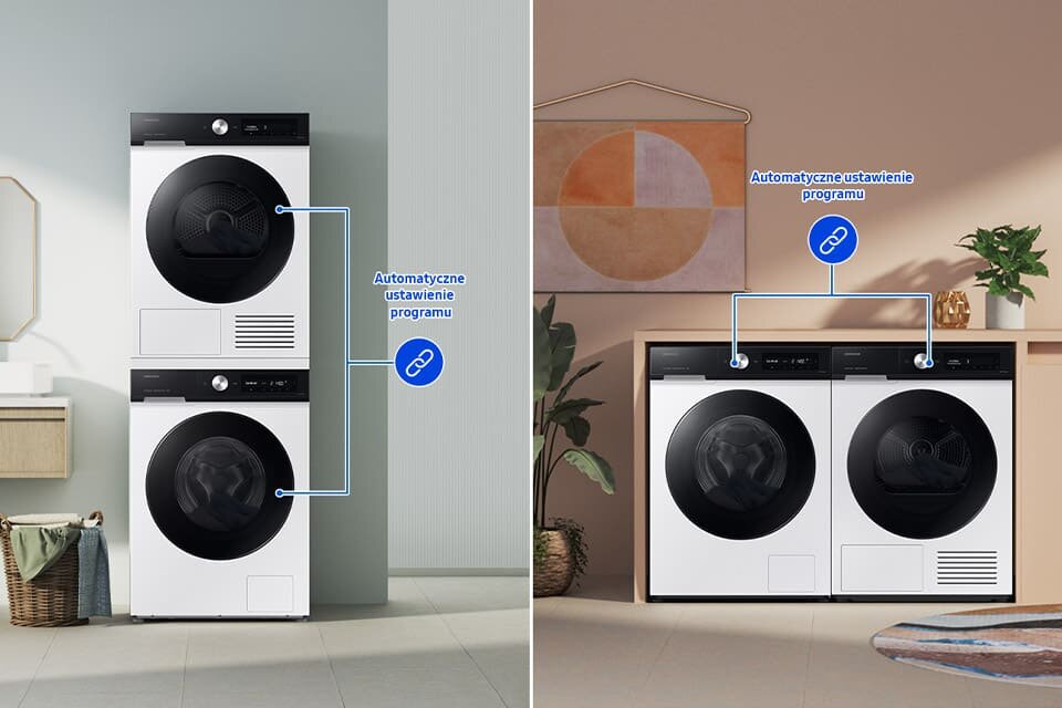 pralka ww90db7u94geu4 automatycznie prześle do suszarki ustawienie najlepszego programu