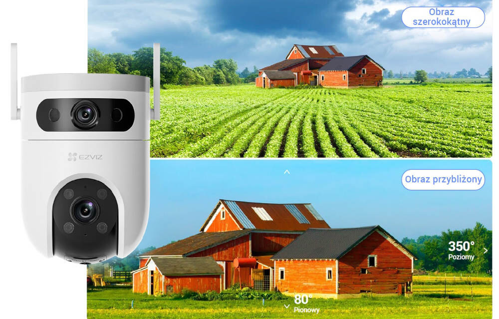 Kamera EZVIZ H9C Dual 2K Zewnętrzna, Wi-Fi / LAN obrót w pionie w poziomie rozdzielczość 2K