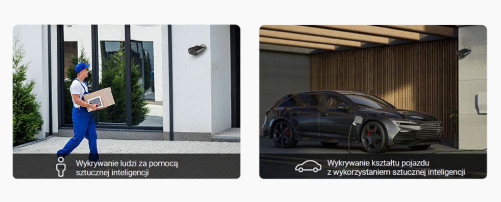 Kamera EZVIZ EB5 4K - Wykrywanie ważnych obiektów, obrazy nagrywania obiektów takich jak samochód, oraz ludzi