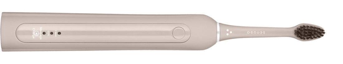 Szczoteczka soniczna SEYSSO Basic Color Stone Beige zdjęcie lifestyle Trzy tryby pracy CLEAN SOFT  MASSAGE  Wbudowany timer z 30-sekundowymi interwałami wyłącza się automatycznie