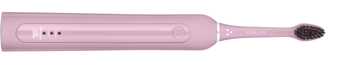 Szczoteczka soniczna SEYSSO Basic Color Misty Różowy zdjęcie lifestyle Trzy tryby pracy CLEAN SOFT  MASSAGE  Wbudowany timer z 30-sekundowymi interwałami wyłącza się automatycznie