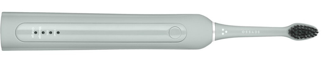 Szczoteczka soniczna SEYSSO Basic Color Aqua Grey zdjęcie lifestyle Trzy tryby pracy CLEAN SOFT  MASSAGE  Wbudowany timer z 30-sekundowymi interwałami wyłącza się automatycznie