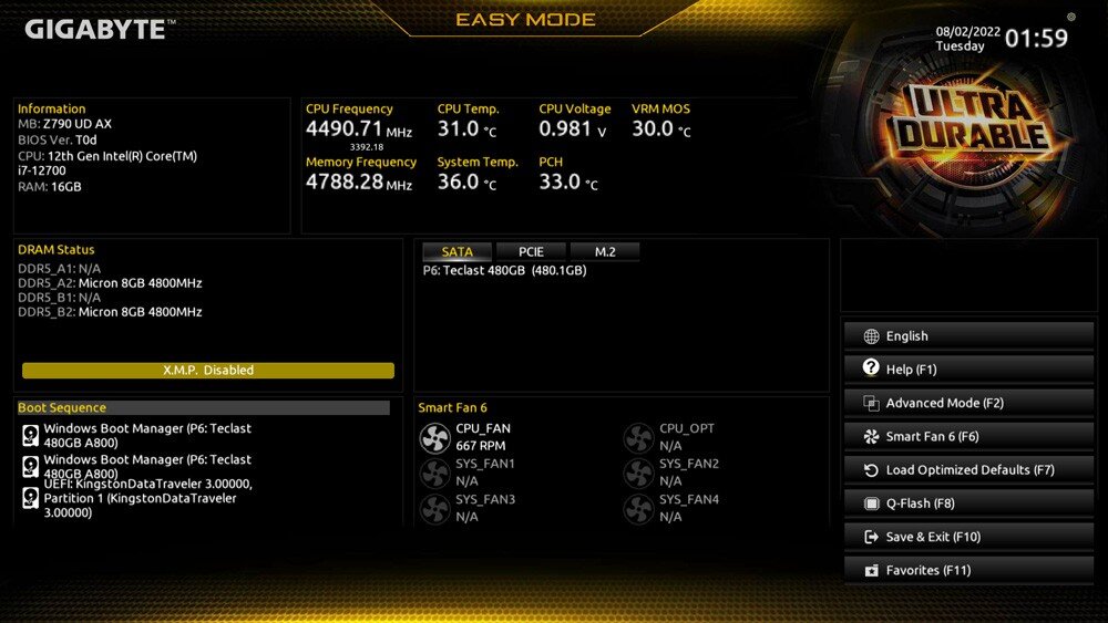 Płyta główna GIGABYTE B760M Gaming AC DDR4 bios ustawienia monitorowanie aktualizacja