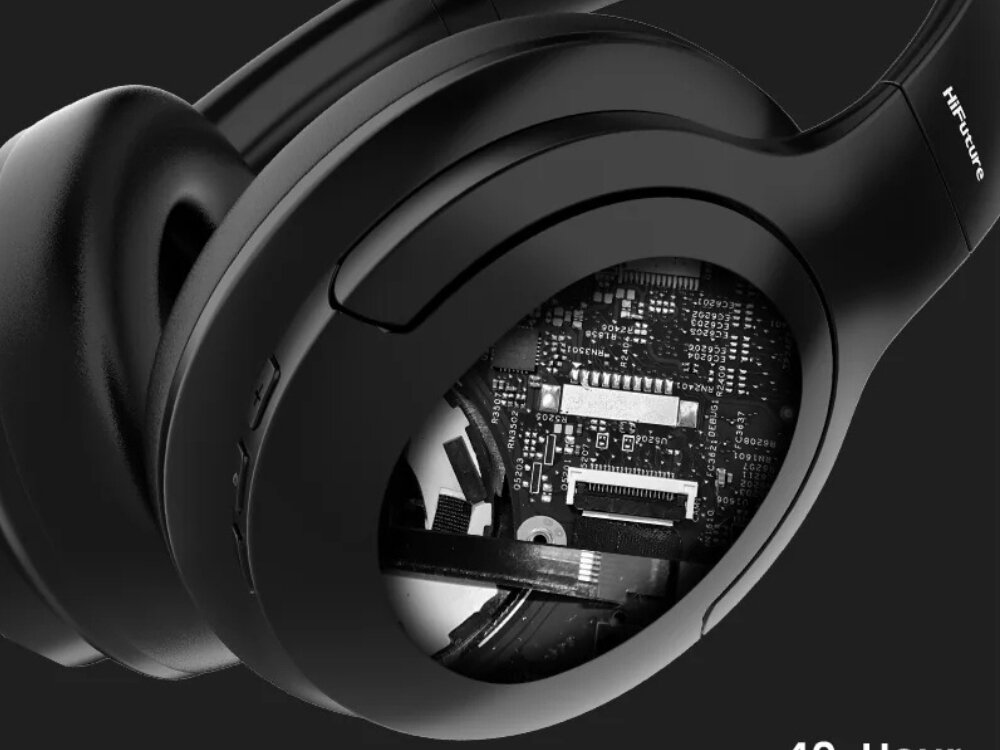 Słuchawki nauszne HIFUTURE Future Tour ANC
słuchawki z widocznym wnętrzem bateria żywotność anc ładowanie port usb-c