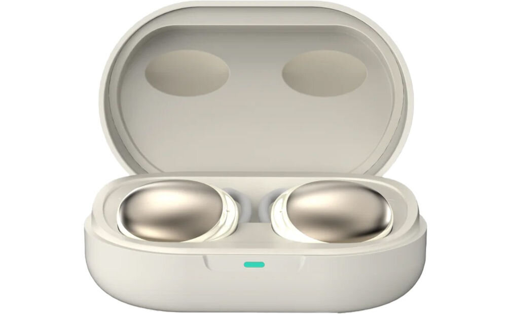 HiFuture FUSION Earbuds Bluetooth 5.3 połączenie bezprzewodowe, etui z słuchawkami dokanałowymi od frontu na białym tle