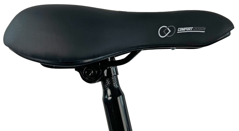 Rower miejski ESPERIA Scirocco Siviglia 6B 26 cali damski Czerwony siodelko wygodne komfortowe ergonomiczne minimalizuje nacisk na punkty kontaktu z cialem odpowiednie podparcie dla kosci siedzacych szerokie grubo wyscielane