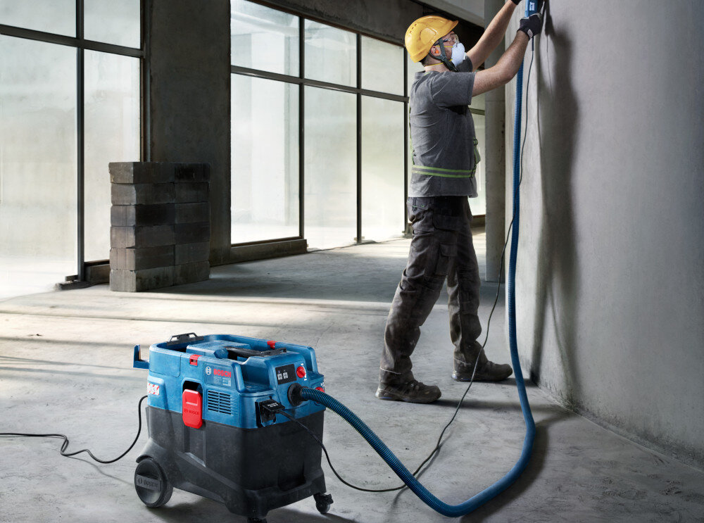 Odkurzacz warsztatowy BOSCH Professional Gas 400 A system Click&Clean bezposrednio do odkurzacza