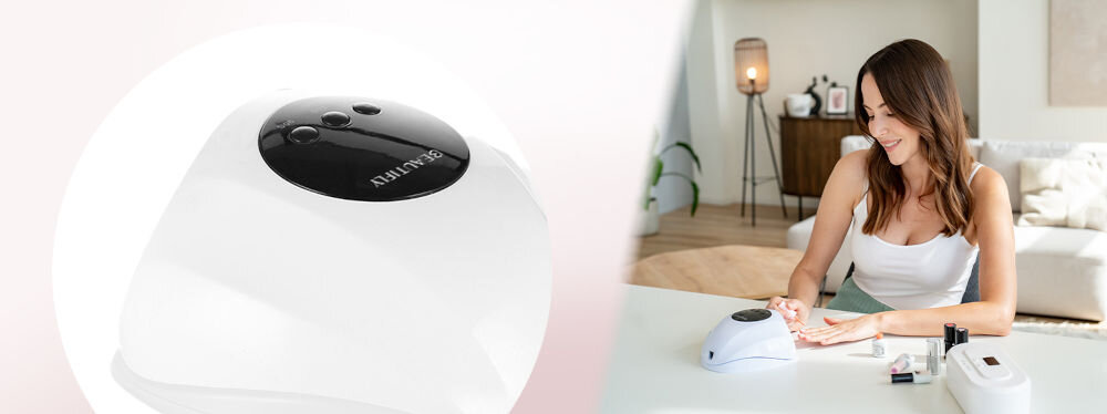Lampa UV/LED do paznokci BEAUTIFLY Sunray Nails inteligentny czujnik podczerwieni automatyczne włączenie po włożeniu ręki proste i intuicyjne użytkowanie
