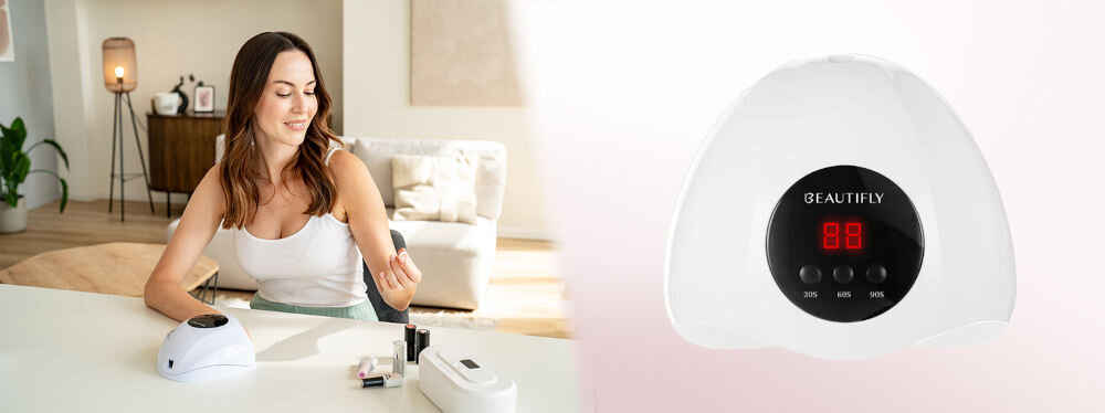 Lampa UV/LED do paznokci BEAUTIFLY Sunray Nails efektywna ekologiczna energooszczędna zużycie mniej energii jakość ekologia oszczędność