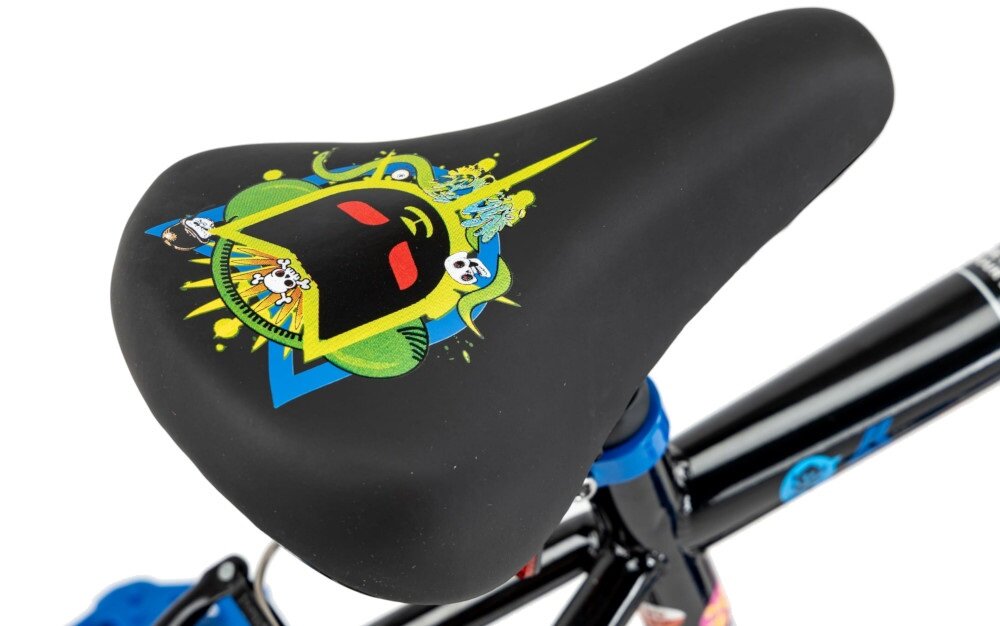 Rower dziecięcy KARBON BMX 20 cali dla chłopca Czarno-niebieski sztyca ze stali siodelko typu BMX bardzo wygodne doskonaly komfort