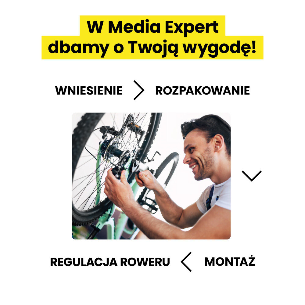 Rower dziecięcy KARBON BMX 20 cali dla chłopca Czarno-limonkowy usługa montażu wniesienia regulacji roweru