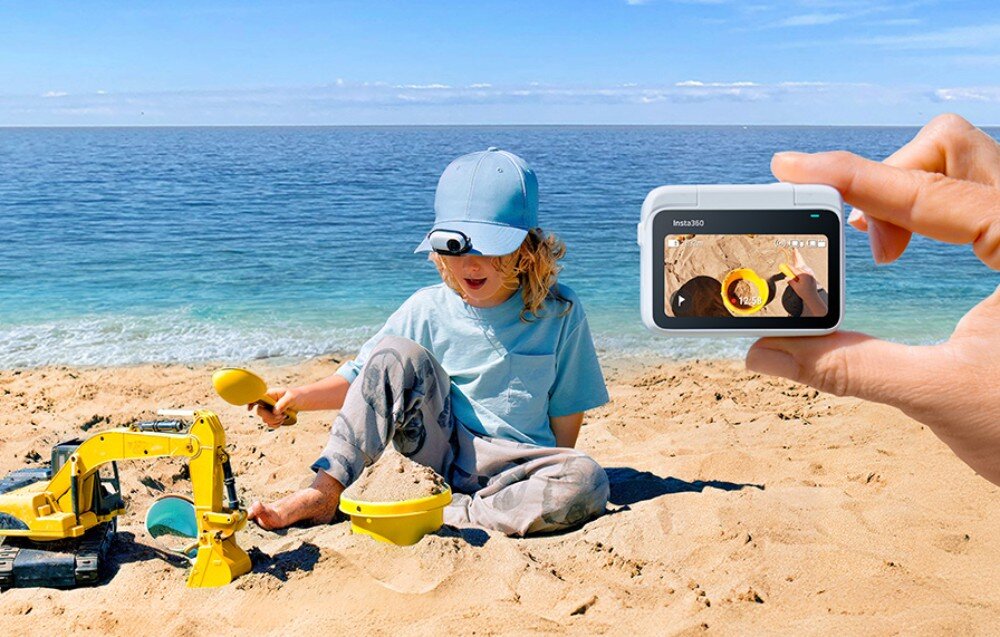 Kamera sportowa INSTA360 Go 3S 64GB Biały moduł Action Pod sterowanie ekran czas działania