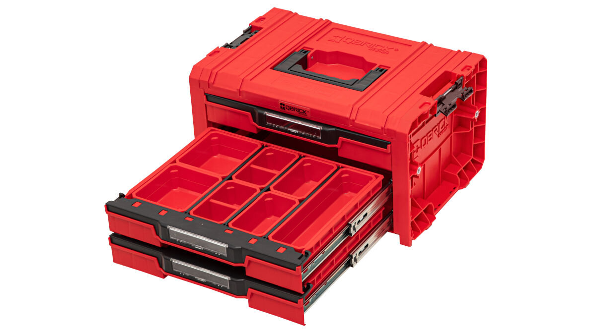 Skrzynia na narzędzia QBRICK Drawer 3 Toolbox Expert Pro Red Ultra HD idealne rozwiązanie dla szerokiego spektrum profesjonalistów, jak i również amatorów wszechstronność i wytrzymałość