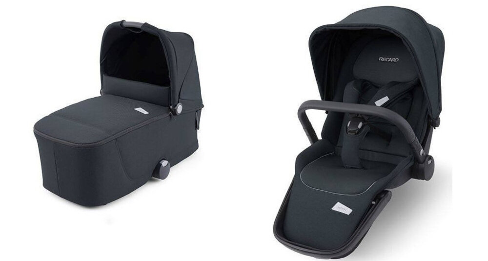 Wózek dziecięcy RECARO Sadena 2w1 Prime Mat Black Komfortowe prowadzenie hamulce flip-flop duży kosz pojemność