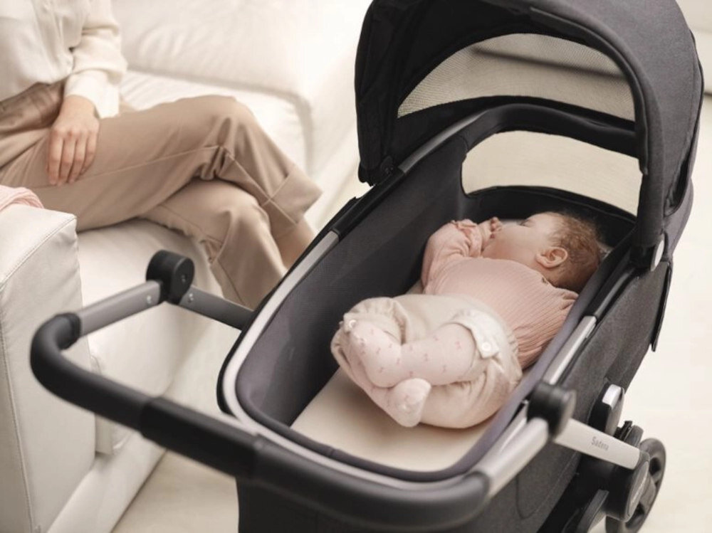 Wózek dziecięcy RECARO Sadena 2w1 Prime Pale Rose Wygodna rączka powierzchnia wytrzymała wygodne prowadzenie