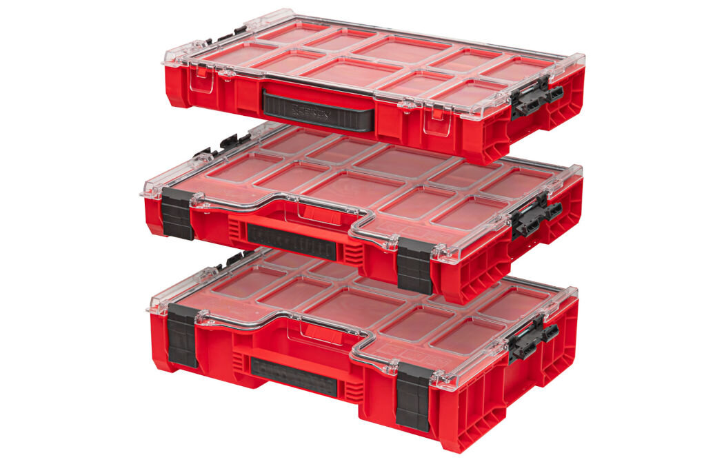 Organizer QBRICK 100 Pro Red Ultra HD modułowy system łatwe łączenie z innymi produktami możliwość tworzenia spersonalizowanych zestawów narzędziowych