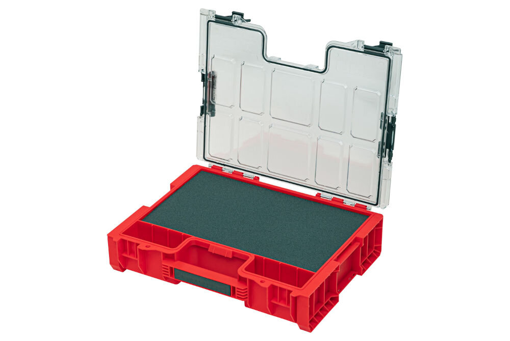 Organizer QBRICK 300 Mfi Pro Red Ultra HD prosta organizacja narzędzi i akcesoriów pianki do samodzielnego przystosowania elastycznośc w dostosowaniu wnętrza do indywidualnych potrzeb