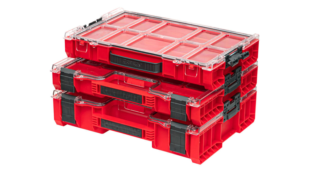 Organizer QBRICK 300 Mfi Pro Red Ultra HD solidne zapięcie z mocnego poliamidu wodoszczelna pyłoszczelna konstrukcja