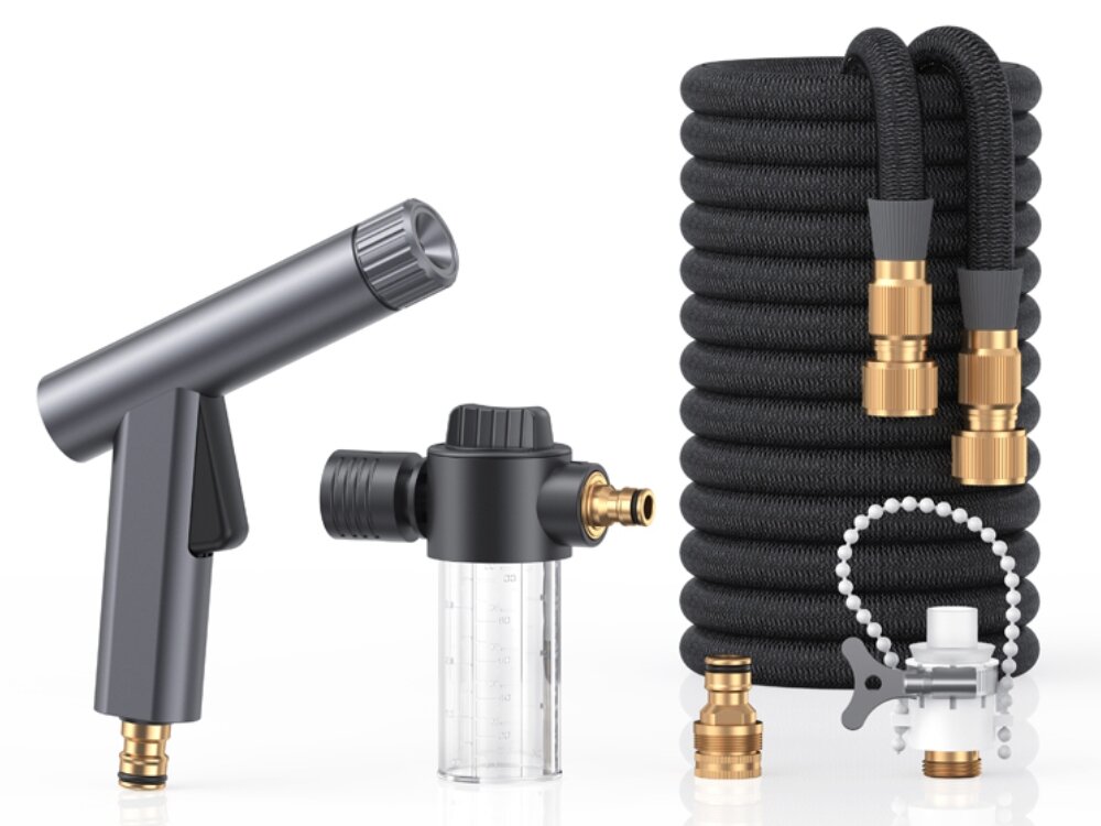 Pistolet zraszający USAMS US-ZB260 pojemnik na chemię adapter 3w1 wąż do wody dokumentacja.