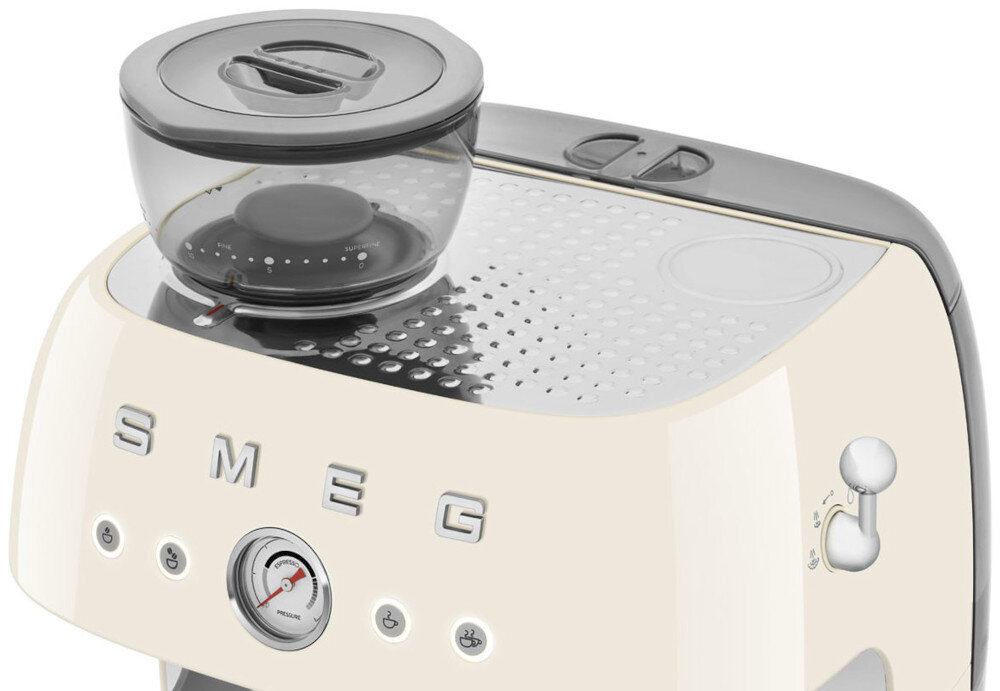 Ekspres SMEG EGF03CREU Technologia wzmacniająca aromat Stalowy młynek stożkowy kawa