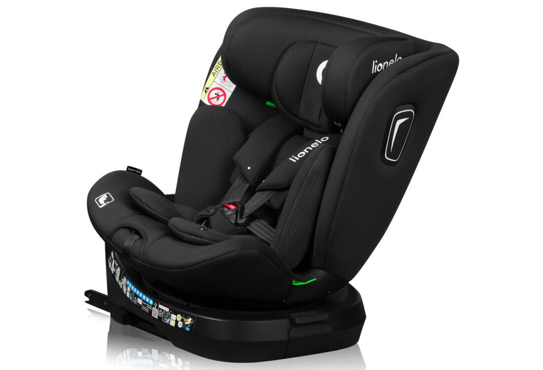 Fotelik samochodowy LIONELO Brave i-Size (0-36 kg) Czarny Baza obrotowa 360° EasyTurn