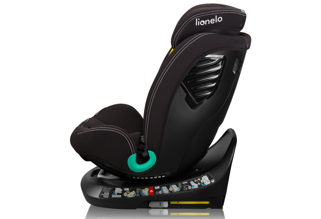 Fotelik samochodowy LIONELO Bastiaan One i-Size (0-36 kg) Czarny 13-stopniowa regulacja zagłówka regulacja wysokości pasów 4-stopniowa regulacja oparcia