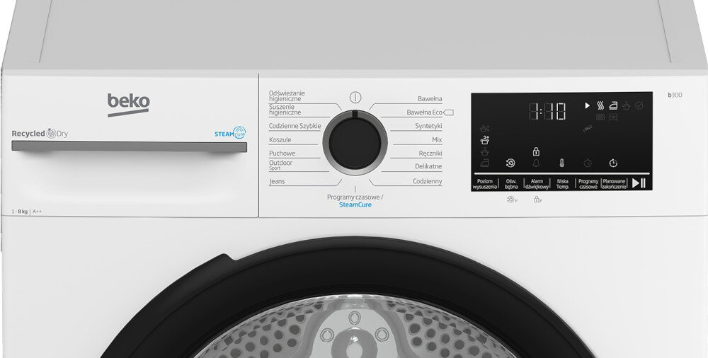 Suszarka BEKO XBM3T68239W wygodne sterowanie panel pokretło obsługa