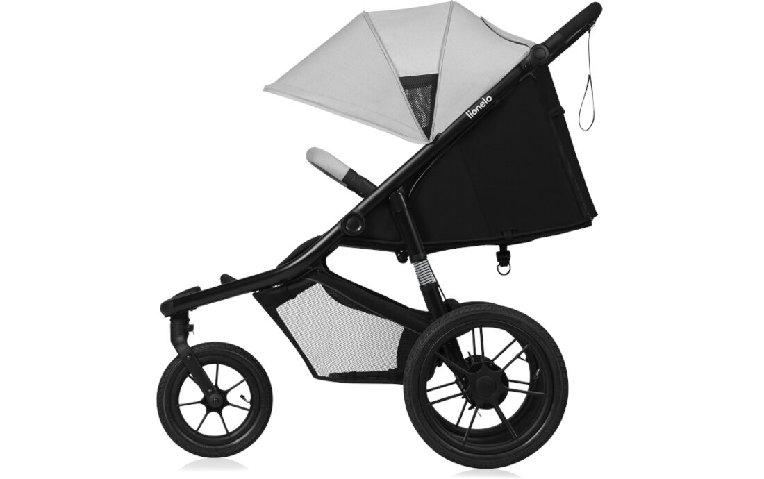 Wózek dziecięcy LIONELO Azura Czarno-szary Regulacja oparcia bezstopniowa regulacja oparcia komfort pozycja
