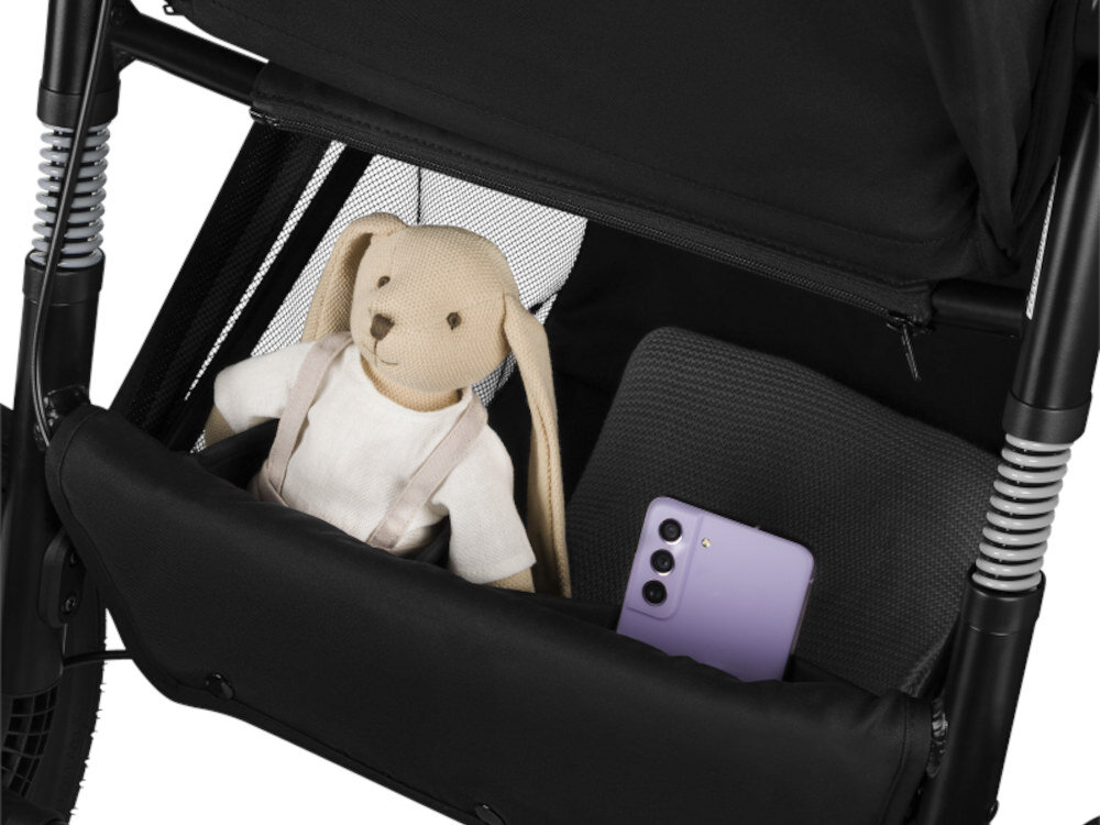 Wózek dziecięcy LIONELO Azura Czarno-szary Kosz kieszeń odblaskowa taśma akcesoria wygoda