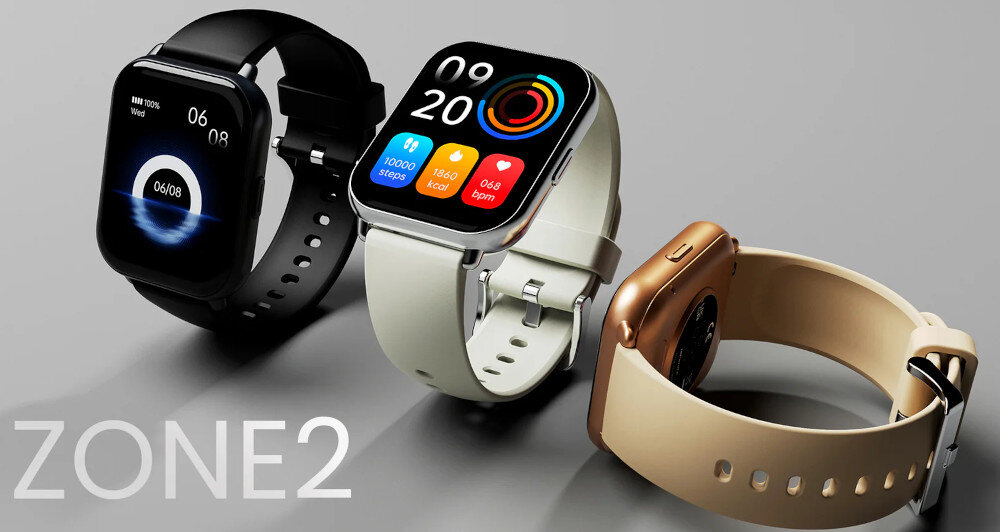 Smartwatch HIFUTURE FutureFit Zone 2 ekran bateria czujniki zdrowie sport pasek ładowanie pojemność rozdzielczość łączność sterowanie krew puls rozmowy smartfon aplikacja