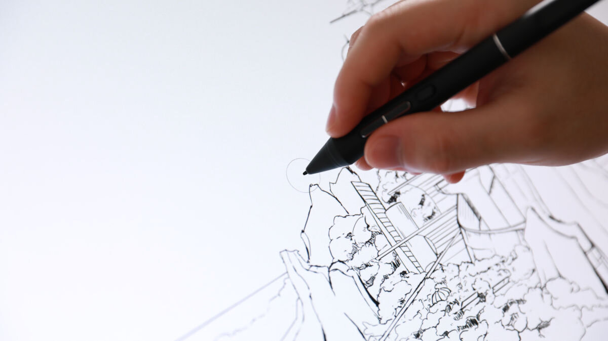 Tablet graficzny 27 HUION Kamvas Pro 27 4K PW600 PW600S technologia EMR programowalne przyciski dedykowana gumka