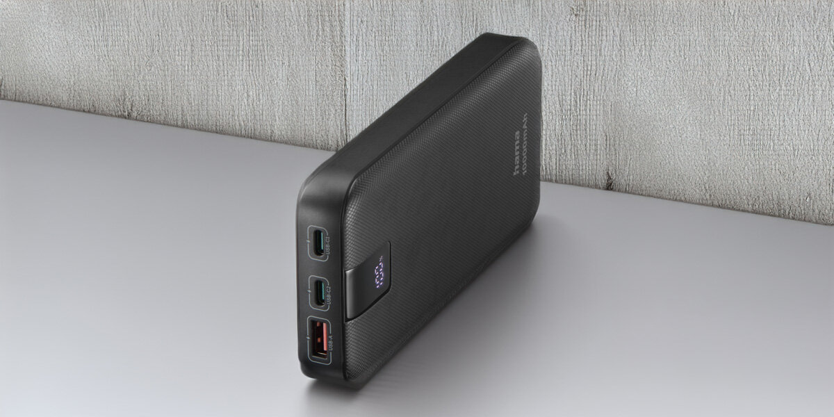 Powerbank HAMA PD 10 10000 mAh Antracytowy Mocny powerbank z szybkim ładowaniem