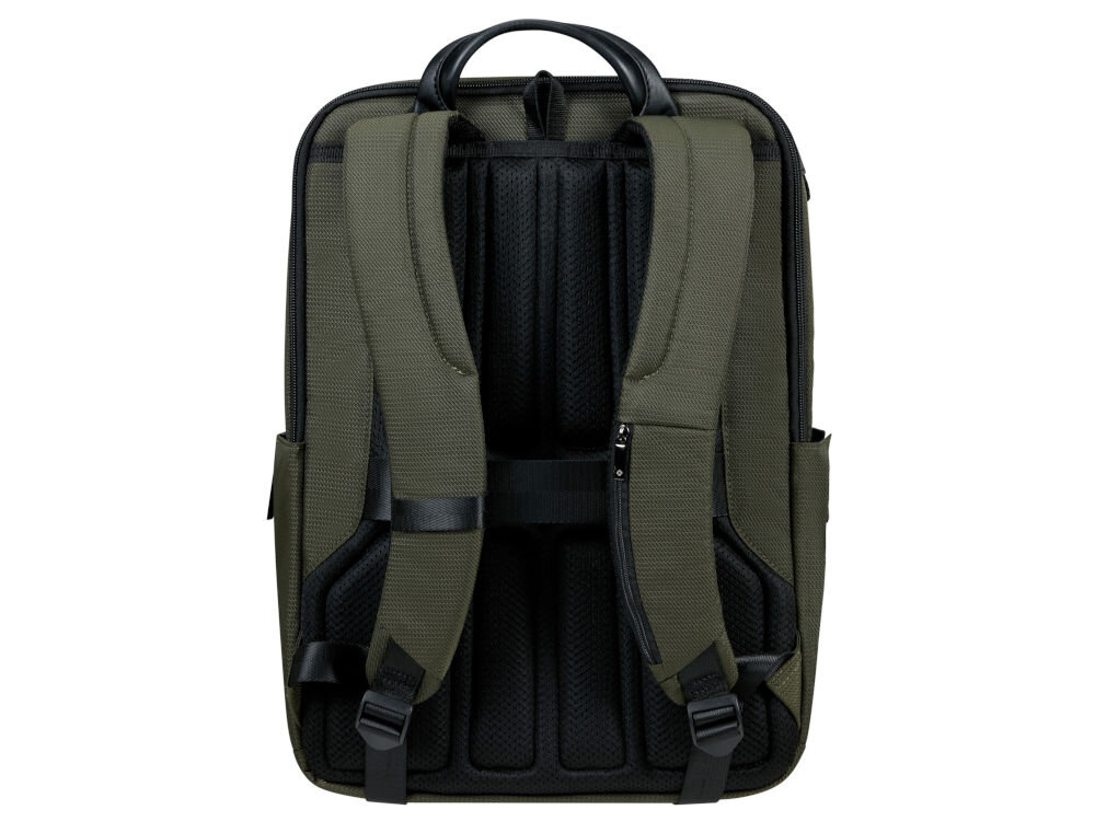 Plecak na laptopa SAMSONITE XBR 2.0 15.6 cali zielony kieszonka z zamkiem na szelce miękkie wyściełane szelki miękkie plecy z systemem wentylacji
