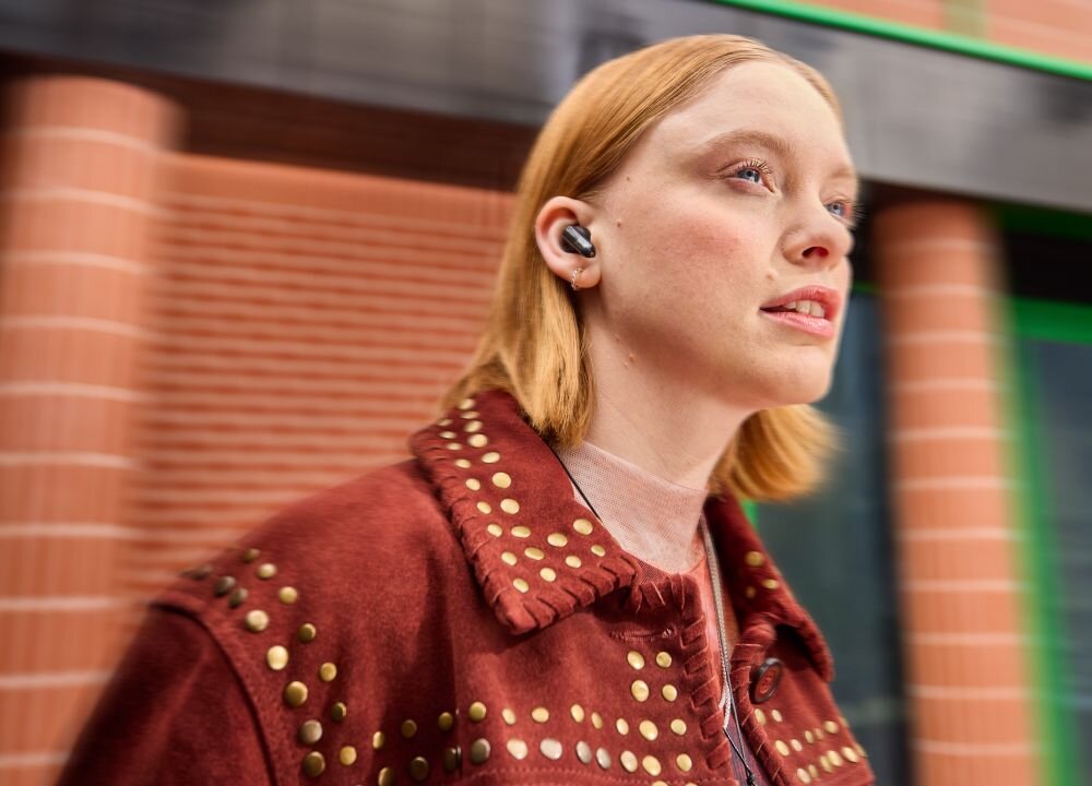 Słuchawki douszne JBL Live Flex 3 odbieranie polaczen bluetooth bezprzewodowe polaczenie wielopunktowe