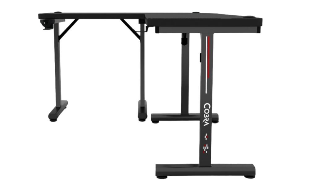 Biurko COBRA CRF4552RGB ksztalt litera naroznik monitor wygoda porzadek