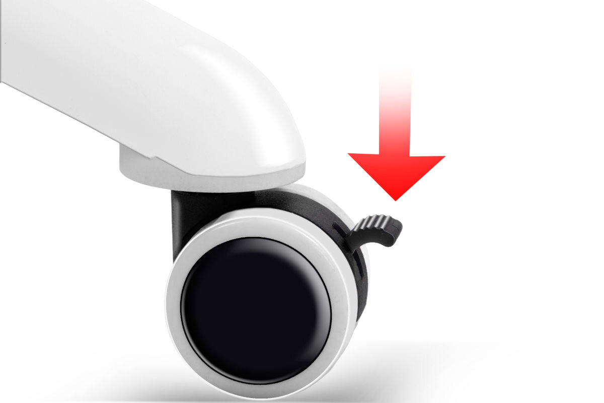 Fotel COBRA Junior Pro CRF-2307 Biały kólka obrotowe z opcją hamulca