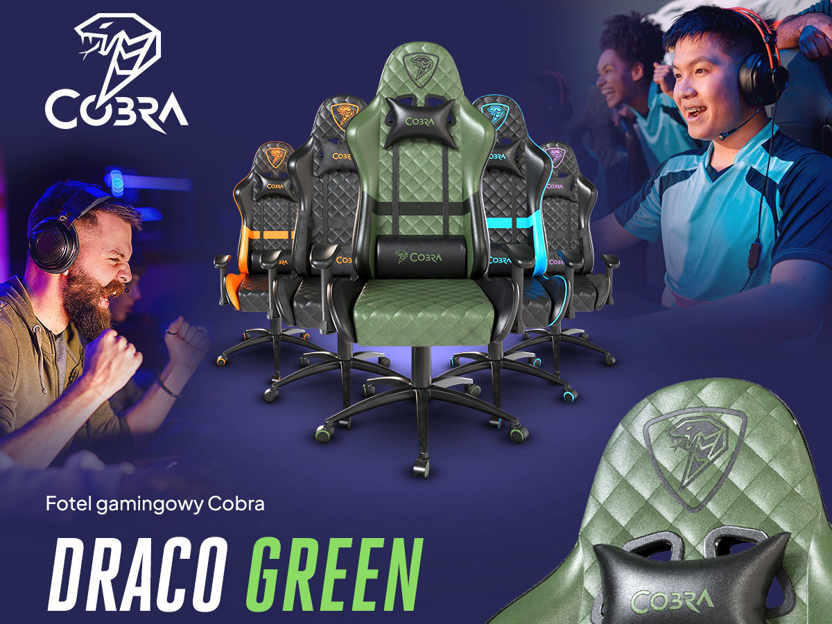 COBRA Draco fotel draco przedstawiony w kilku wariantach kolorystyczncyh