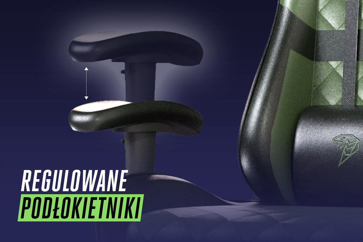 COBRA Draco regulowane podłokietniki dostosowanie wysokości ramiona i nadgarstki zmniejsza ryzyko bólu i zmęczenia