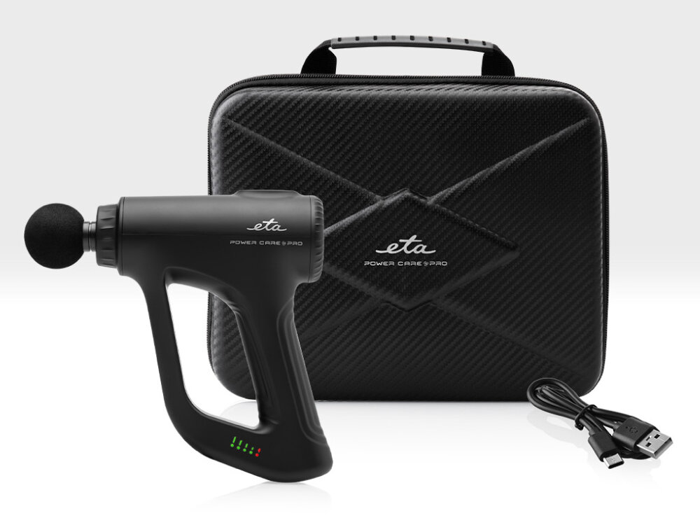 Masażer ręczny Gun ETA Power Care Pro 266090000 ograniczenie kosztów i czasu na masażystów, zmniejszenie bólu i sztywności mięśni, pobudza krążenie, bezpieczeństwo użytkowania