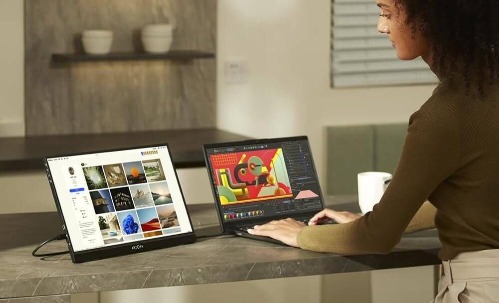 Monitor ARZOPA Z1F 16.1 1920x1080px IPS 144Hz obraz jakość rozdzielczość kolory sRGB przekątna