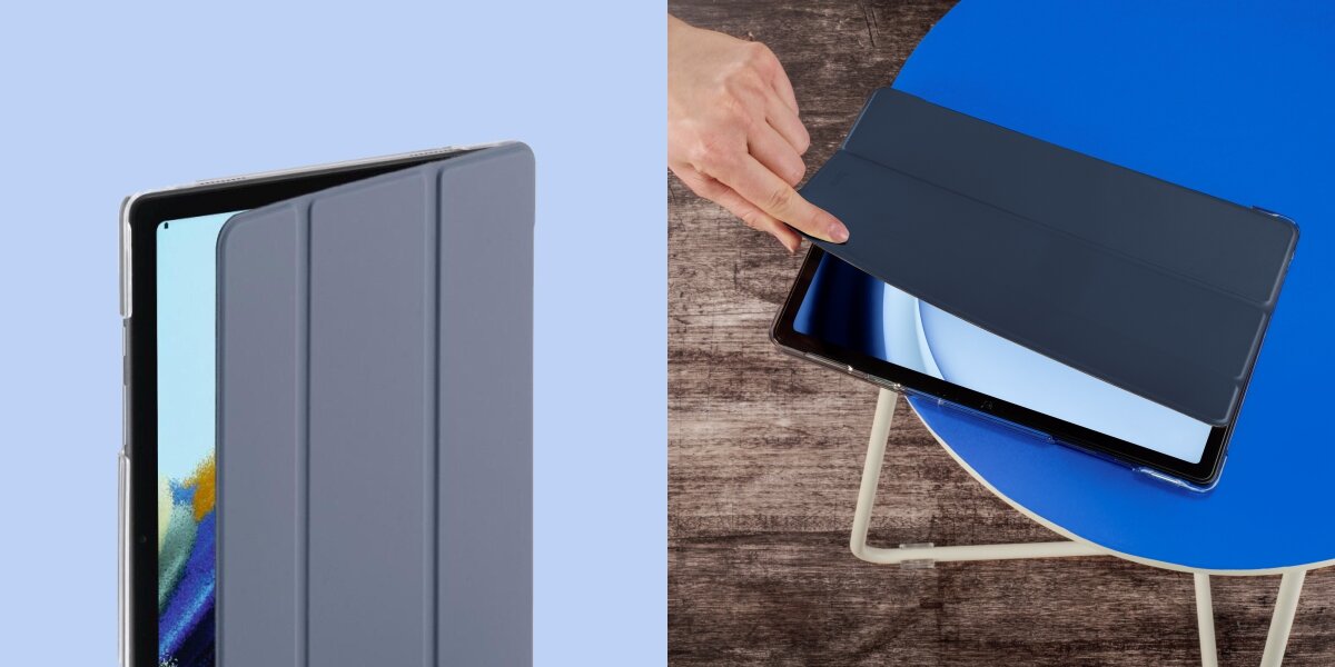Etui na Galaxy Tab A9+ HAMA Fold Clear Automatyczne włączanie - etui na stoliku