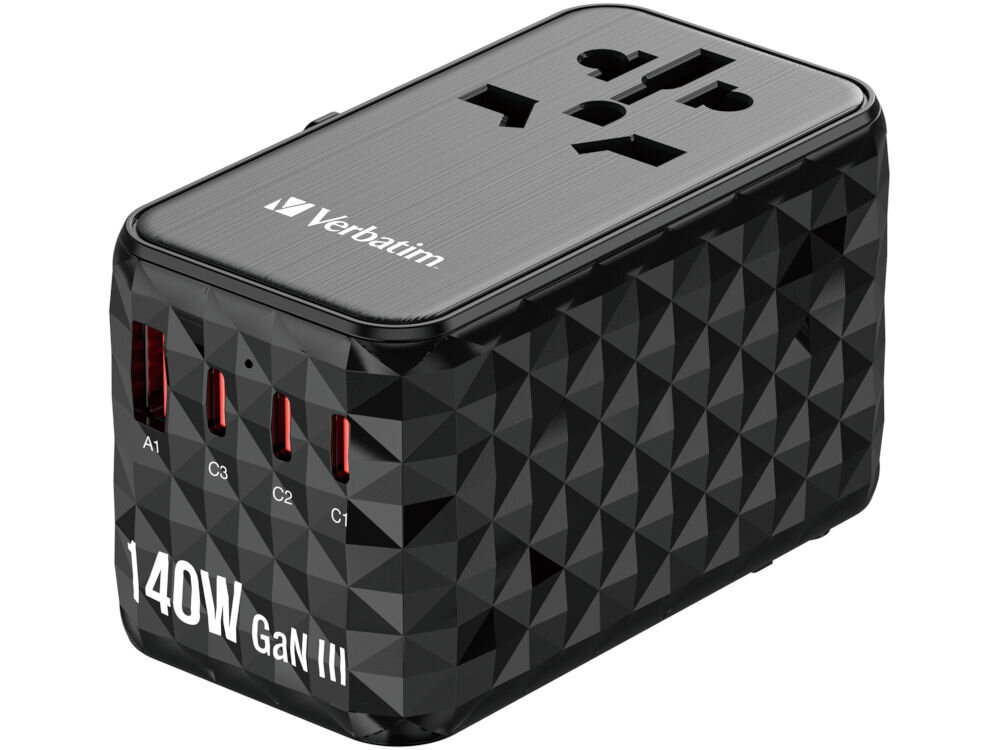 Adapter podróżny VERBATIM UTA-10 2 x USB (Globalny) FCC UKCA CE ROHS zaślepki