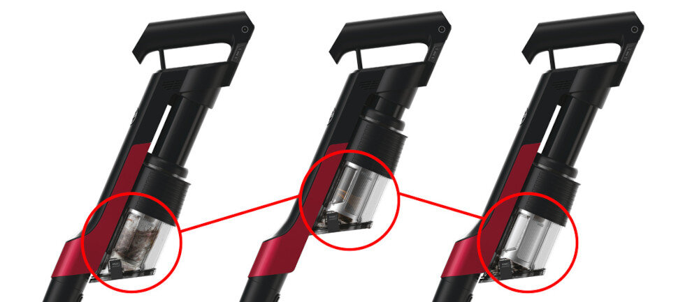 ODKURZACZ HOOVER HF210H 011 Duża pojemność zbiornika Ultra Compact X3 kompresja zanieczyszczeń zbiornik pojemności 1 litr stała moc ssania