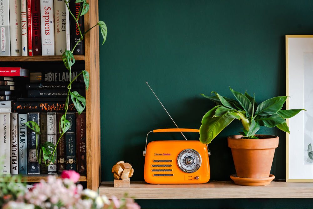 Radio VINTAGE CUISINE Chrom Miętowy Czas pracy wbudowana bateria